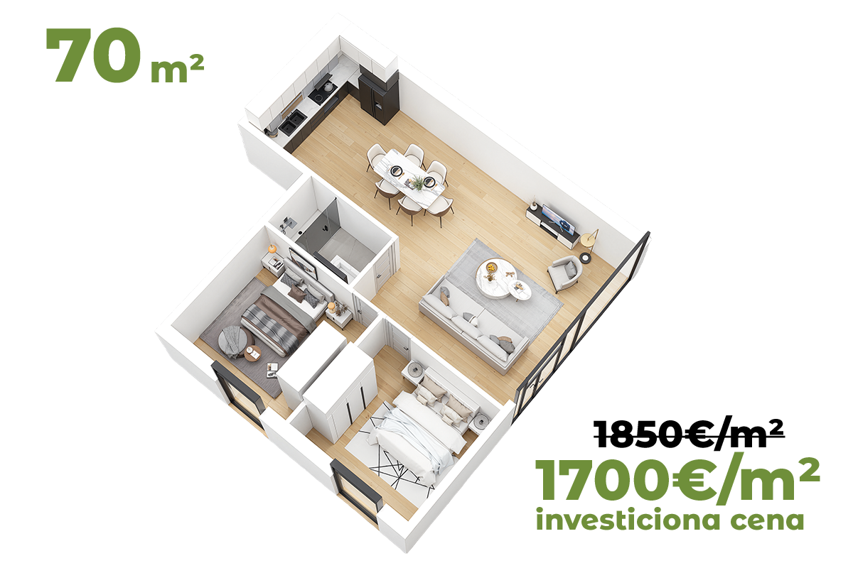 Stan u prizemlju dvosoban