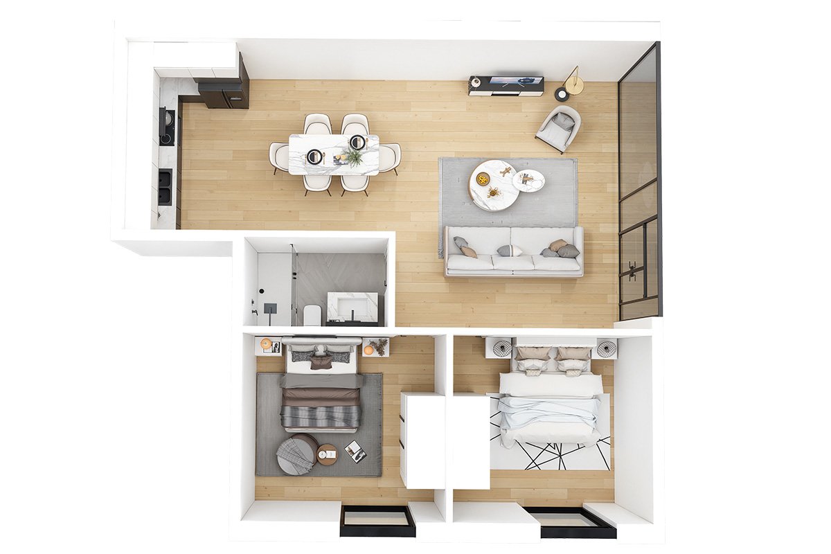 Stan u prizemlju dvosoban